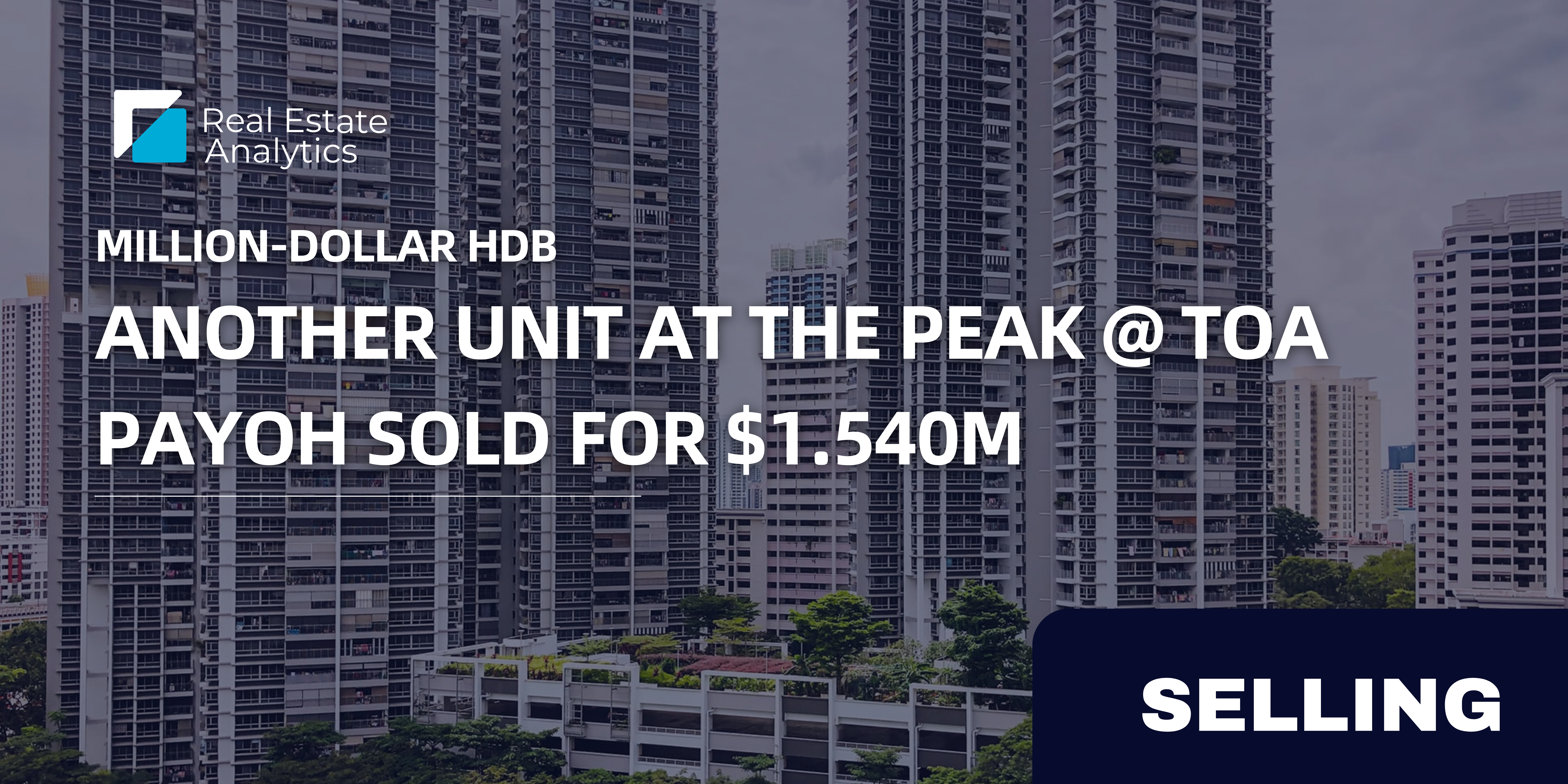 Another unit at The Peak @ Toa Payoh sold for $1.540M